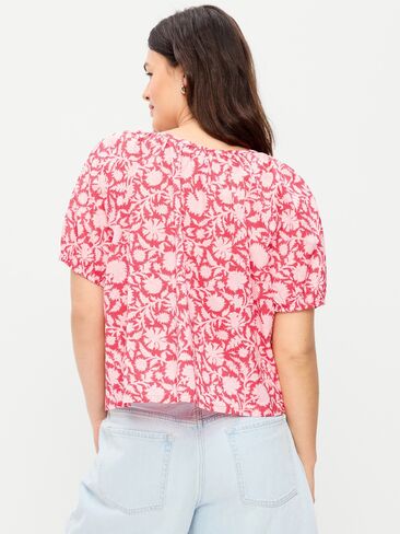 Old Navy Airy Button-Down Top - Pink Print in Saudi Arabia