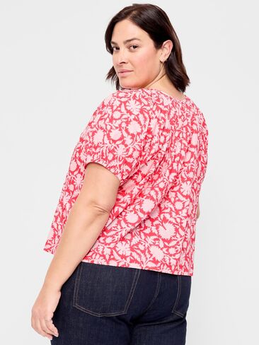Old Navy Airy Button-Down Top - Pink Print in Saudi Arabia