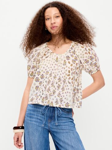 Old Navy Airy Button-Down Top - White in Saudi Arabia
