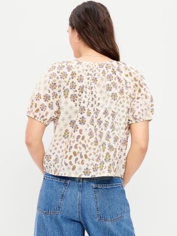 Old Navy Airy Button-Down Top - White in Saudi Arabia