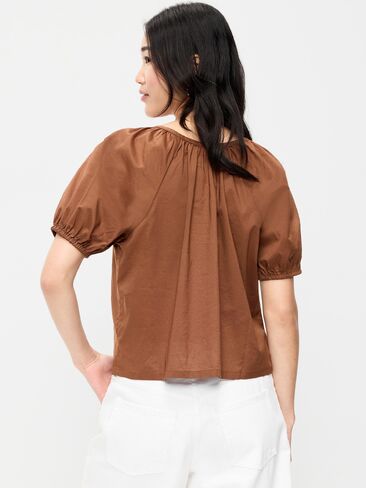 Old Navy Airy Button-Down Top - Coco de mer in Saudi Arabia