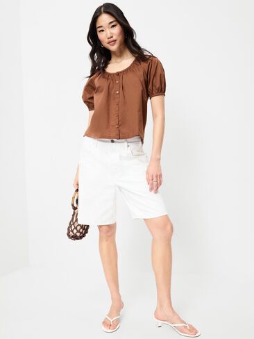 Old Navy Airy Button-Down Top - Coco de mer in Saudi Arabia