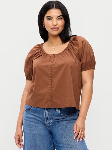 Old Navy Airy Button-Down Top - Coco de mer in Saudi Arabia