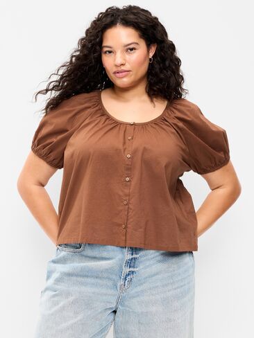 Old Navy Airy Button-Down Top - Coco de mer in Saudi Arabia