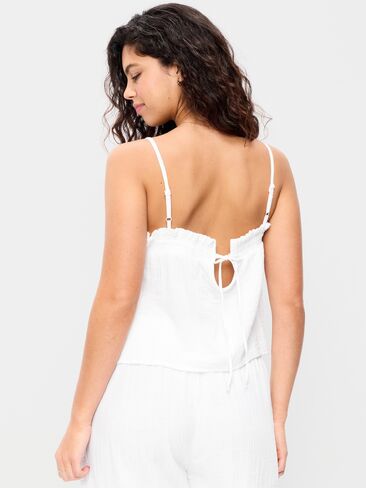 Old Navy Crinkle Gauze Tank Top - White Lilies in Saudi Arabia