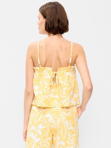 Old Navy Crinkle Gauze Tank Top - Yellow Floral in Saudi Arabia