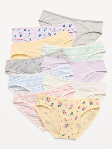 Old Navy Bikini Underwear 10-Pack for Girls - Ditsy Floral in Saudi Arabia