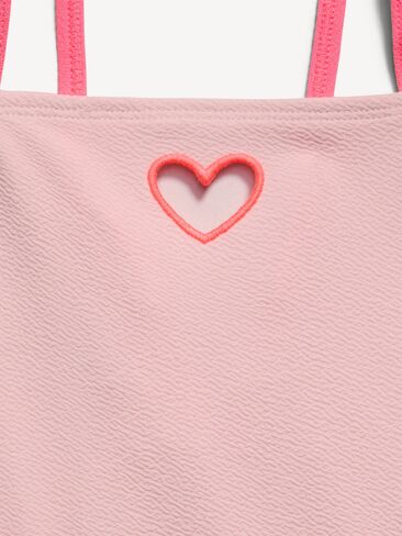 Old Navy Heart Cutout One-Piece Swimsuit for Girls - Pink Sky in Saudi Arabia