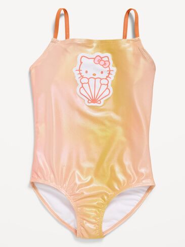 Old Navy Hello Kitty® Back Cutout One-Piece Swimsuit for Girls - Warm Ombré in Saudi Arabia