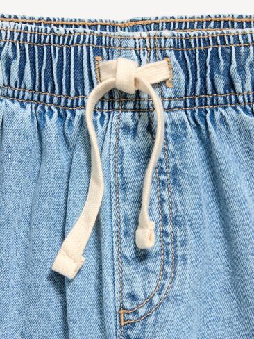 Old Navy High-Waisted Pull-On Jean Shorts for Girls - Medium Wash in Saudi Arabia