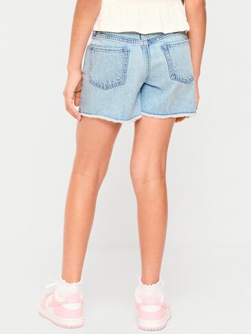 شورت جينز مطبوع بخصر عالٍ من Old Navy للبنات - روح مجانية in Saudi Arabia