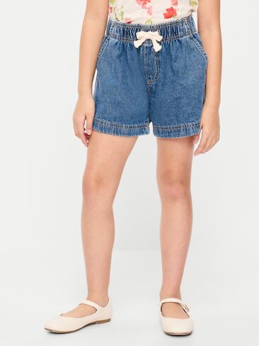 Old Navy High-Waisted Pull-On Jean Shorts for Girls - Dark Wash in Saudi Arabia