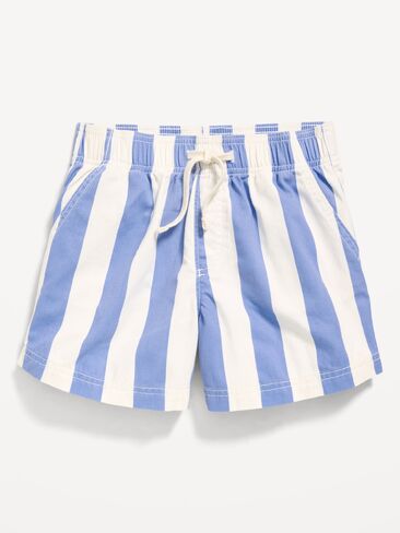 Old Navy High-Waisted Pull-On Striped Twill Shorts for Girls - White & Blue Stripe in Saudi Arabia
