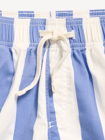 Old Navy High-Waisted Pull-On Striped Twill Shorts for Girls - White & Blue Stripe in Saudi Arabia