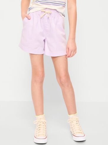 Old Navy High-Waisted Pull-On Twill Shorts for Girls - Lilac Ice in Saudi Arabia