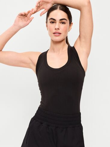 Old Navy Fluid Seamless Fitted Tank Top - Black Jack in Saudi Arabia