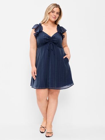 Old Navy Flutter-Sleeve Fit & Flare Mini Dress - Arctic Depth in Saudi Arabia