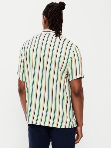 Old Navy Short-Sleeve Camp Shirt - Blue/Green Stripe in Saudi Arabia