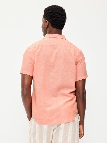 Old Navy Classic Fit Everyday Linen-Blend Shirt - Loquat in Saudi Arabia