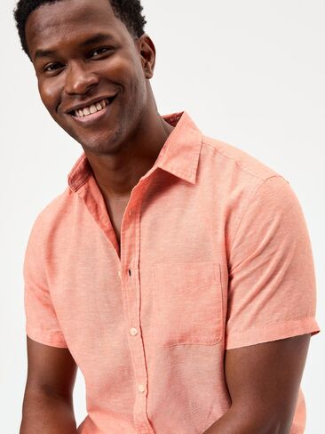 Old Navy Classic Fit Everyday Linen-Blend Shirt - Loquat in Saudi Arabia