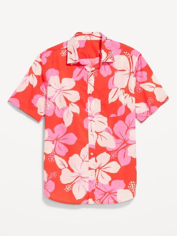Old Navy Classic Fit Everyday Shirt - PINK HIBISCUS in Saudi Arabia