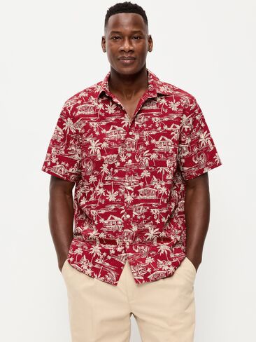 Old Navy Classic Fit Everyday Shirt - Red Surf in Saudi Arabia