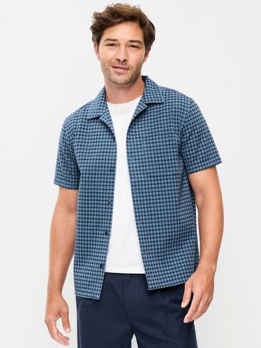 قميص جاكار كامب بأكمام قصيرة من Old Navy - جاكار أزرق in Saudi Arabia