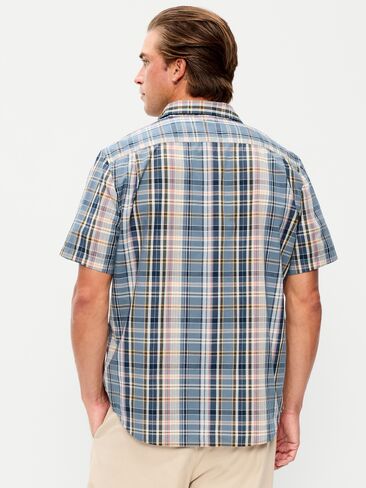 Old Navy Classic Fit Everyday Shirt - Blue Plaid in Saudi Arabia