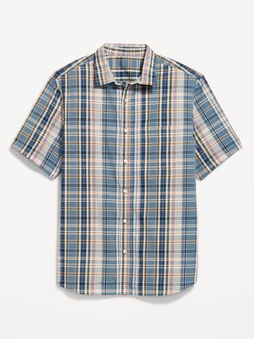 Old Navy Classic Fit Everyday Shirt - Blue Plaid in Saudi Arabia