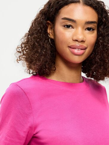 فستان تي شيرت قصير بياقة دائرية من Old Navy - DRAGONFRUIT in Kuwait