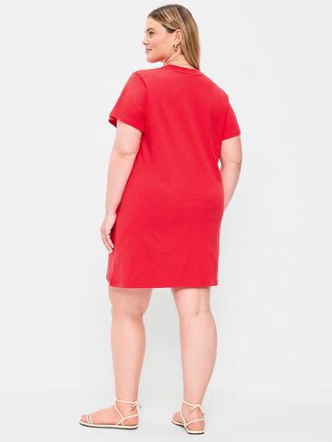 Old Navy Vintage Crew-Neck Mini T-Shirt Dress - Amaryllis in Kuwait
