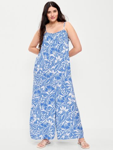 بذلة Old Navy Airy Smocked - زهور زرقاء كبيرة in Saudi Arabia