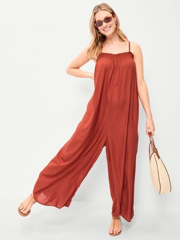 Old Navy Airy Smocked-Top Jumpsuit - RUSSET MOON in Saudi Arabia