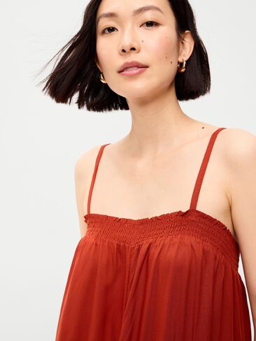 Old Navy Airy Smocked-Top Jumpsuit - RUSSET MOON in Saudi Arabia