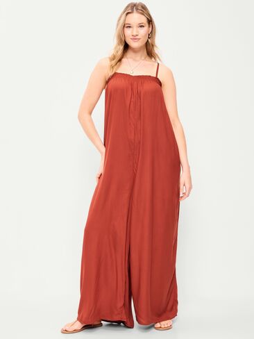 Old Navy Airy Smocked-Top Jumpsuit - RUSSET MOON in Saudi Arabia