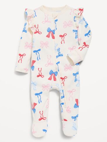 قطعة واحدة للأطفال الرضع ذات حافة مكشكشة وسحاب في الاتجاهين للنوم واللعب من Old Navy - فيونكات in Kuwait