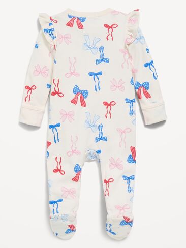 قطعة واحدة للأطفال الرضع ذات حافة مكشكشة وسحاب في الاتجاهين للنوم واللعب من Old Navy - فيونكات in Kuwait