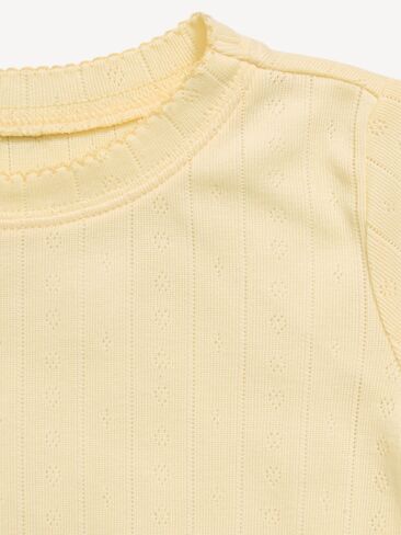 Old Navy Snug-Fit Pointelle-Knit Pajama Set for Toddler & Baby - Cool Almond in Saudi Arabia
