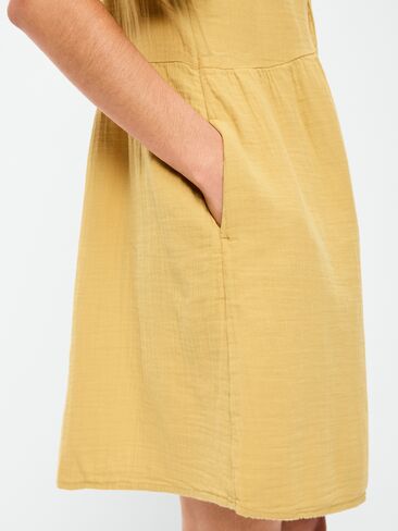 Old Navy Crinkle Gauze Flutter-Sleeve Mini Swing Dress - SANDSTORM in Saudi Arabia