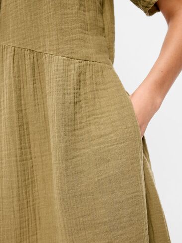 فستان قصير متأرجح بأكمام واسعة من قماش الشاش المجعد من Old Navy - KOMBU in Saudi Arabia