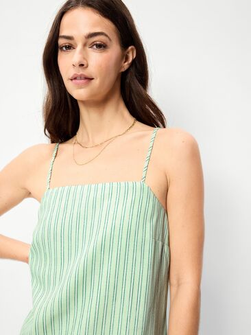 Old Navy Strappy Mini Shift Dress - Green Stripe in Saudi Arabia