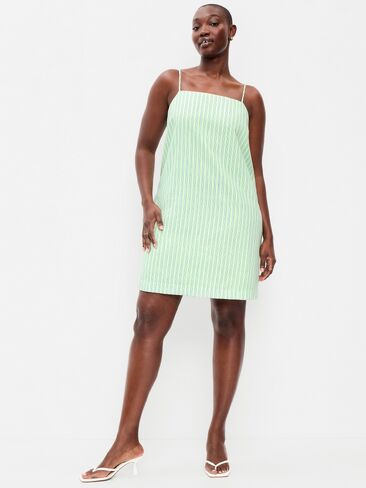 Old Navy Strappy Mini Shift Dress - Green Stripe in Saudi Arabia