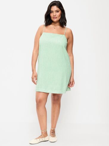 Old Navy Strappy Mini Shift Dress - Green Stripe in Saudi Arabia