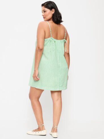 Old Navy Strappy Mini Shift Dress - Green Stripe in Saudi Arabia