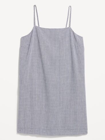 Old Navy Strappy Mini Shift Dress - Navy Gingham in Saudi Arabia