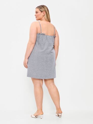 Old Navy Strappy Mini Shift Dress - Navy Gingham in Saudi Arabia