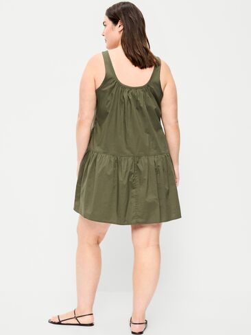 Old Navy Drop-Waist Swing Mini Dress - Heritage Green in Saudi Arabia
