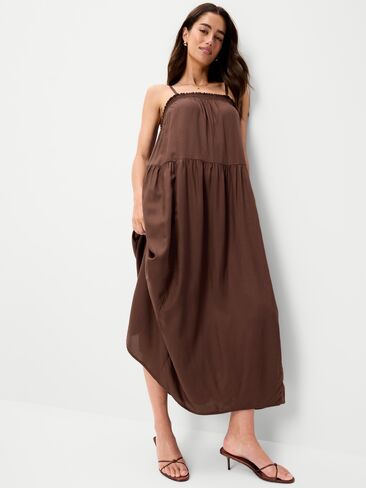 Old Navy Airy Smocked Maxi Dress - Peppercorn in Saudi Arabia
