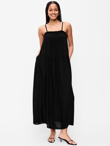 Old Navy Airy Smocked Maxi Dress - Black Jack in Saudi Arabia