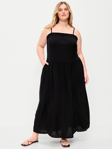 Old Navy Airy Smocked Maxi Dress - Black Jack in Saudi Arabia